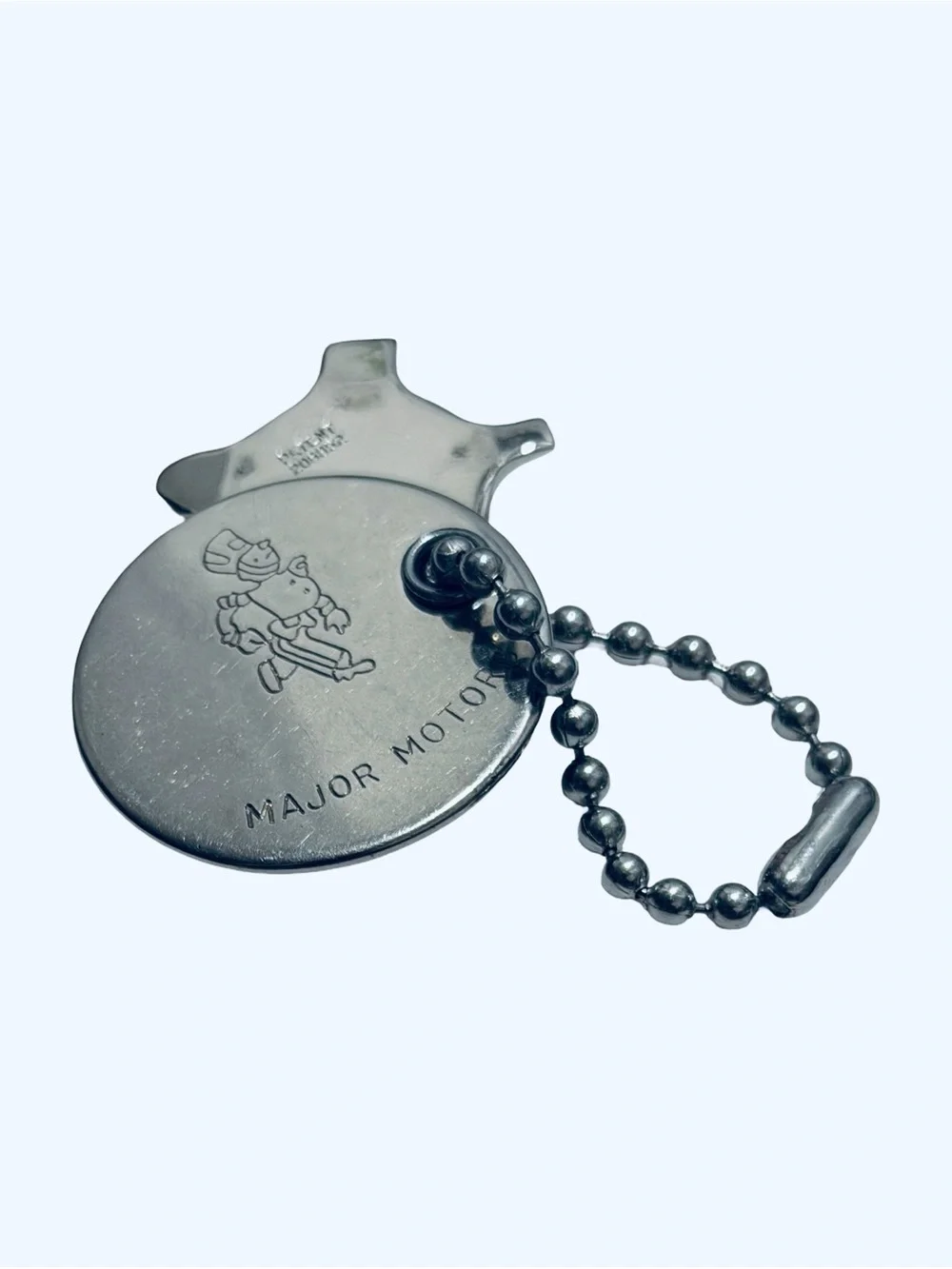 Sterling silver Vintage screwdriver Fob with Ball Chain bottle opener